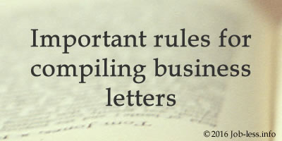 7 important rules for compiling business letters